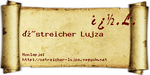 Östreicher Lujza névjegykártya